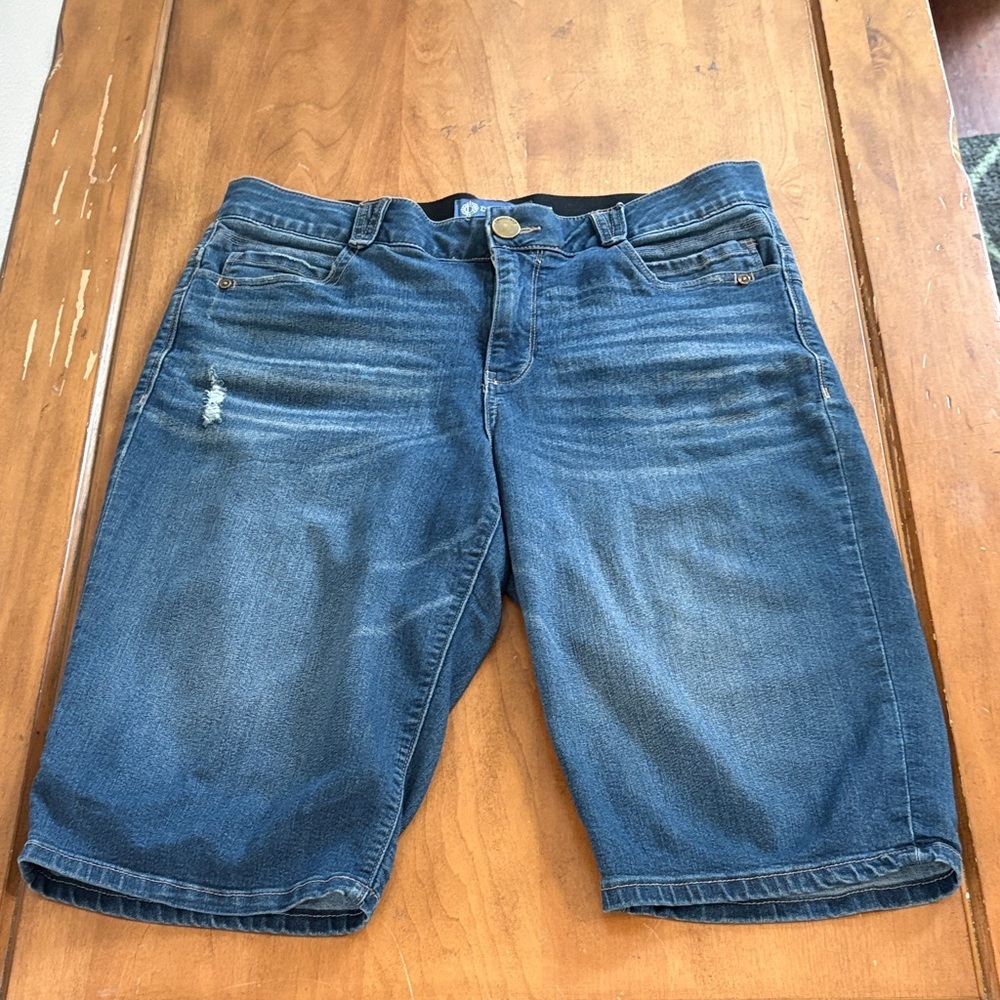 Democracy Ab-solution Blue Denim Bermuda Shorts Size 14
